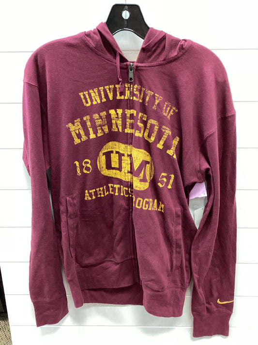 Athletic Top Ls Hoodie By Nike Apparel In Maroon, Size:S