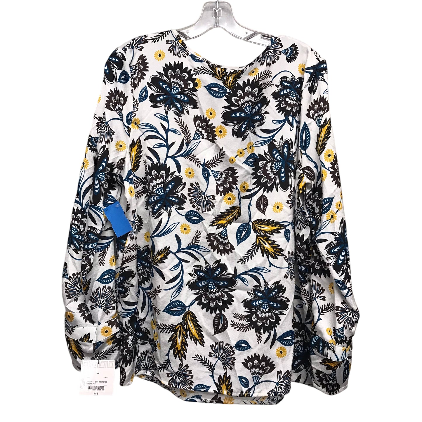 Top Ls By Liz Claiborne In Floral Print, Size:L