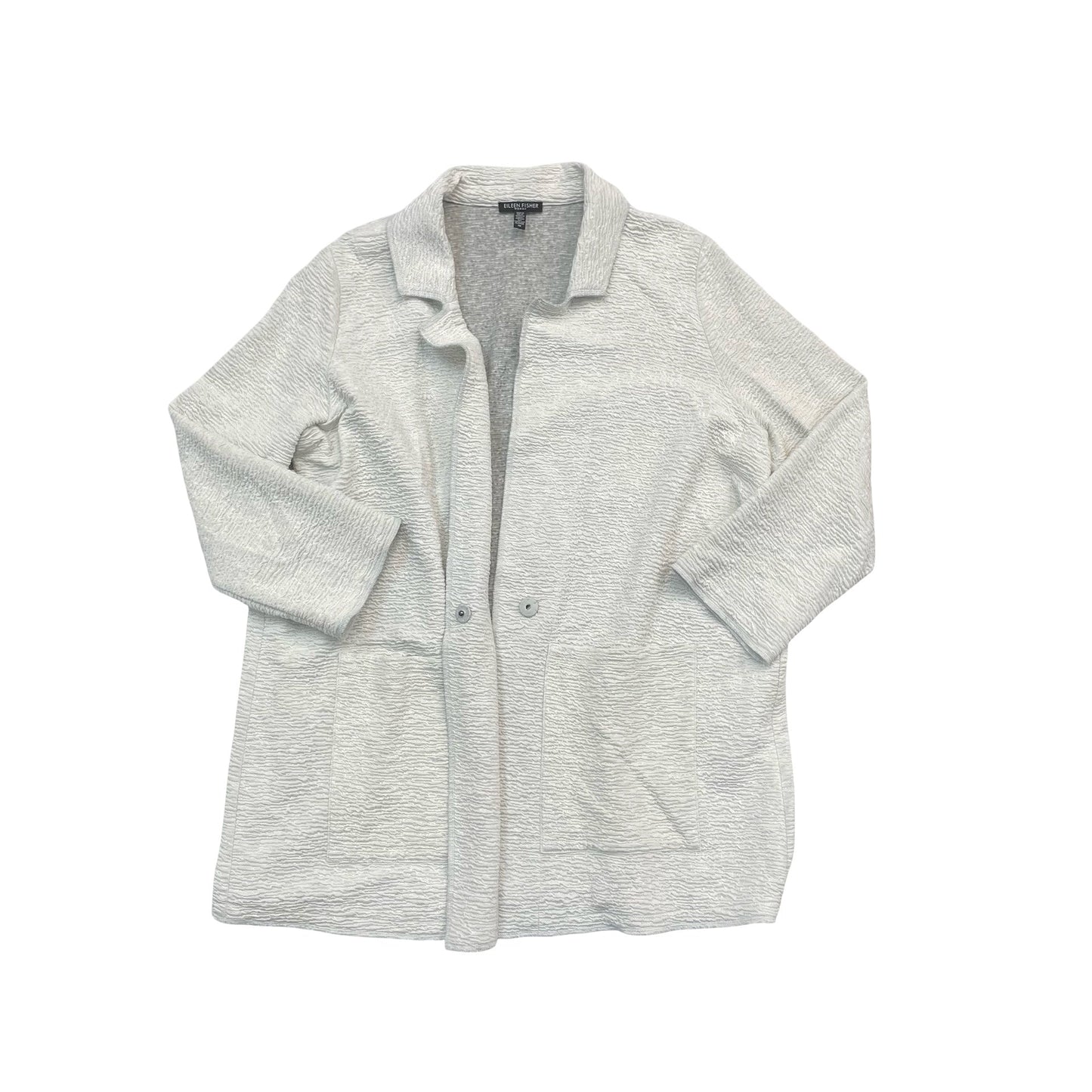 Blazer Designer By Eileen Fisher In Grey, Size:1X