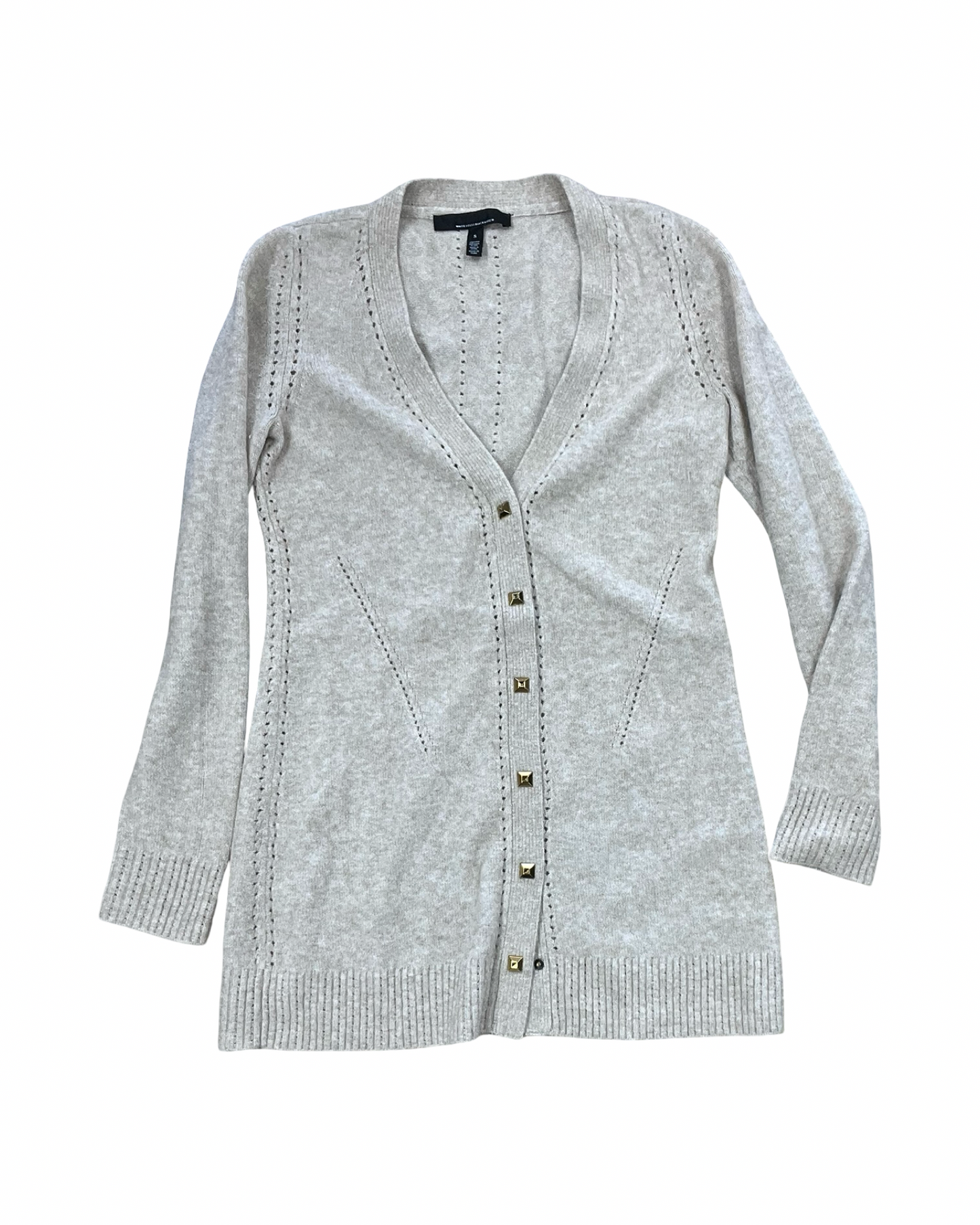 Cardigan By White House Black Market In Cream, Size:S