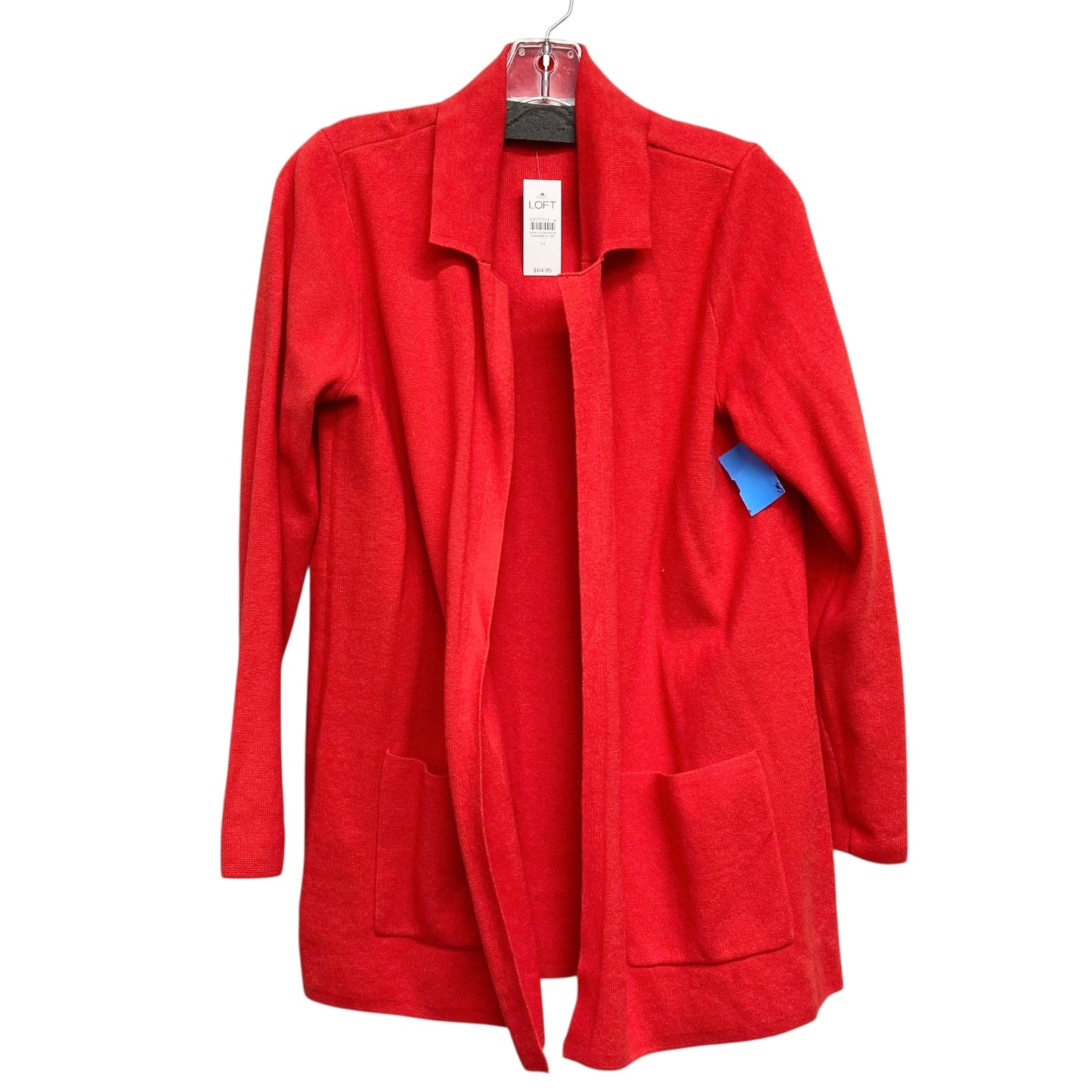 Sweater Cardigan By Loft In Red, Size:M