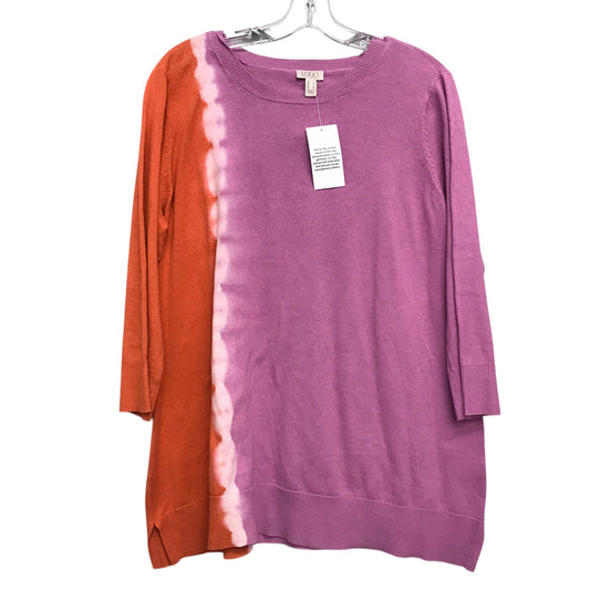 Sweater By Logo In Orange & Purple, Size:L