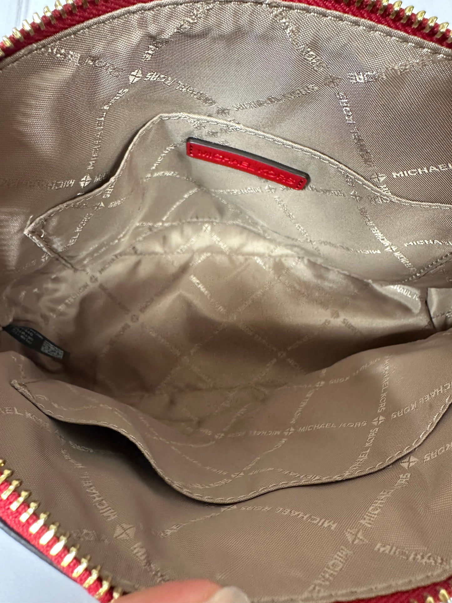 Crossbody Designer By Michael Kors In Red, Size:Small
