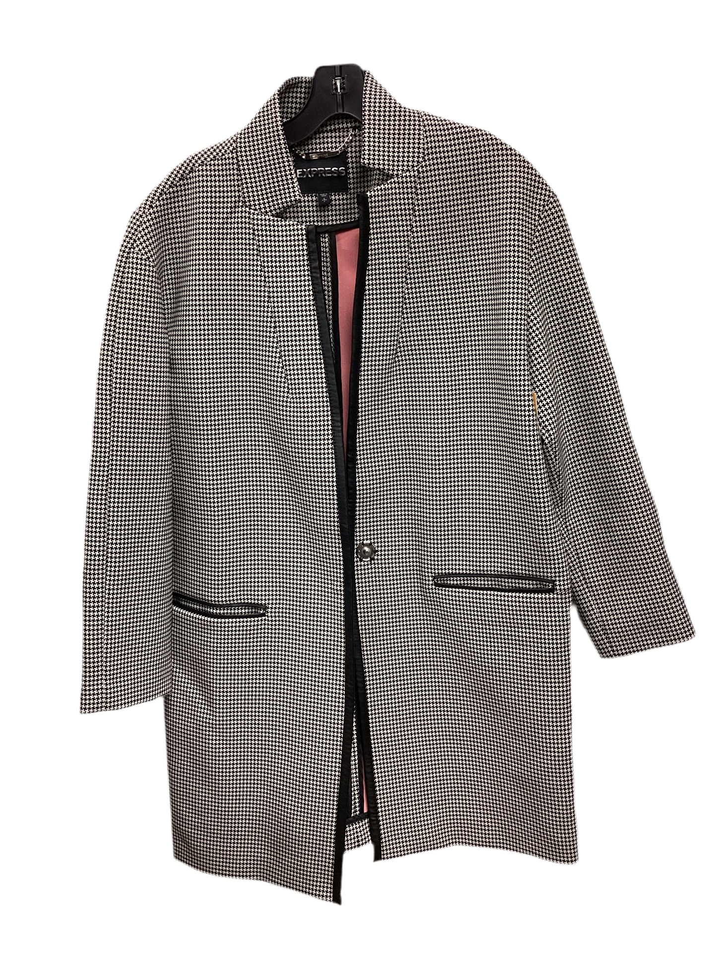 Coat Peacoat By Express In Black & White, Size:S