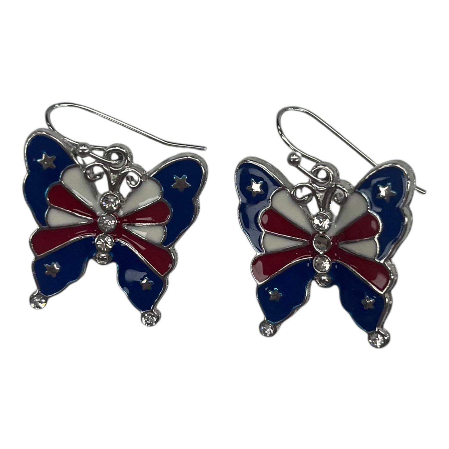 Earrings Dangle/Drop By Clothes Mentor In Blue Red & White