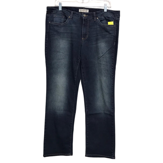 Jeans Boot Cut By Vintage America In Blue Denim, Size:14