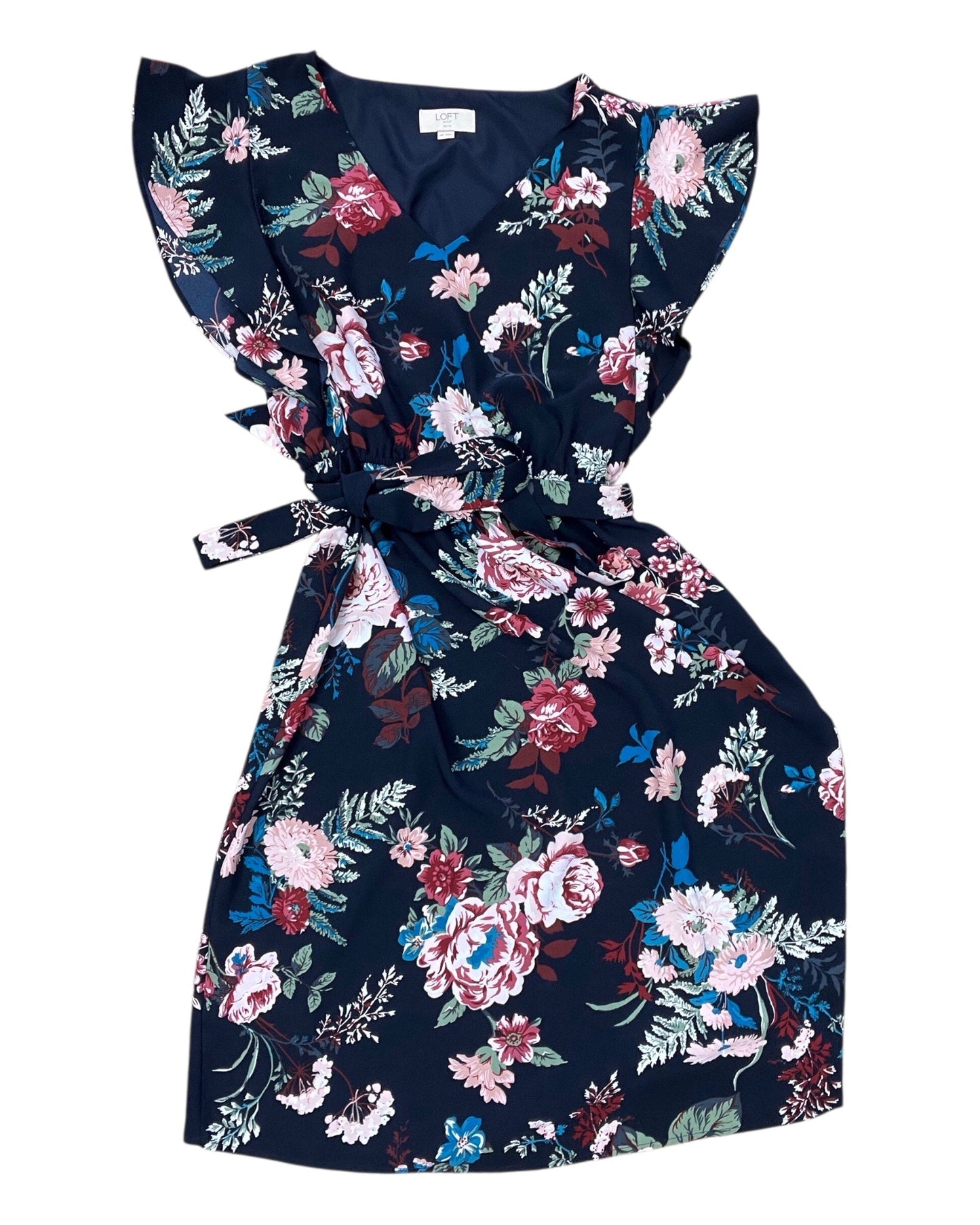 Dress Work By Loft In Navy, Size:Mp