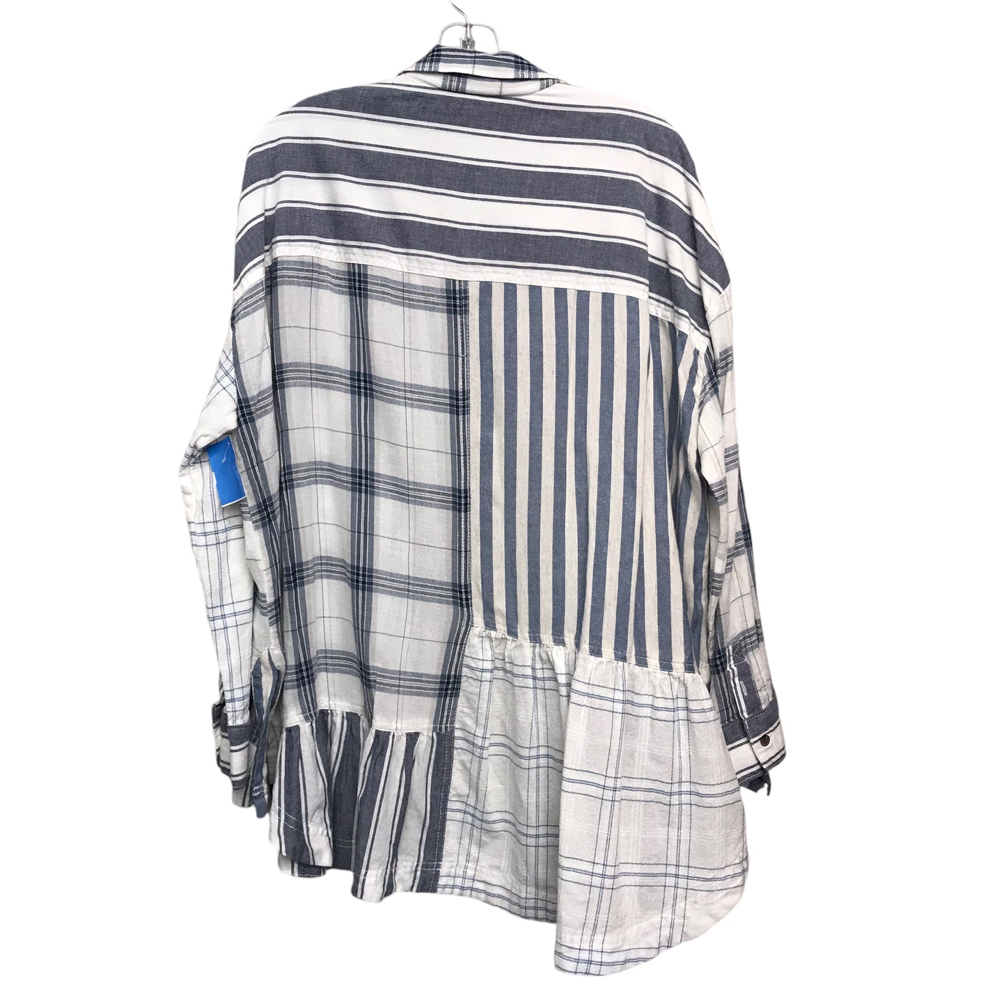 Tunic 3/4 Sleeve By Pilcro In Blue & White, Size:Xl