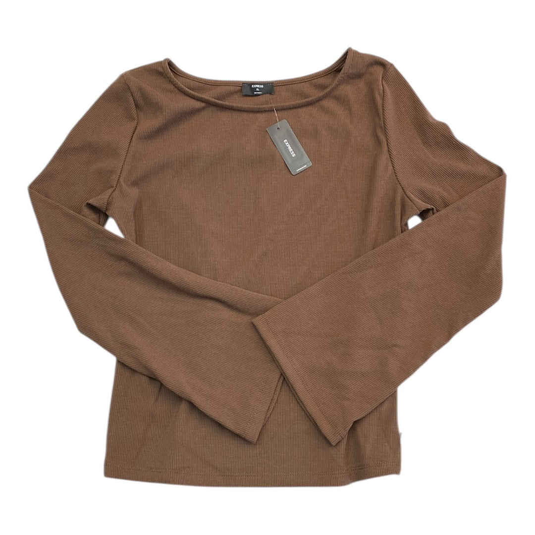 Top Ls By Express In Brown, Size:Xl
