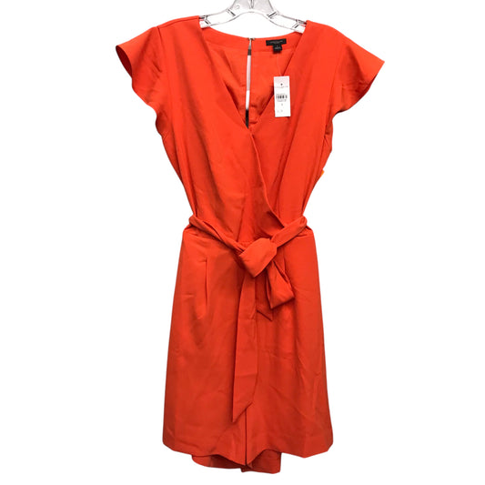 Romper Casual Short By Ann Taylor In Orange, Size:M