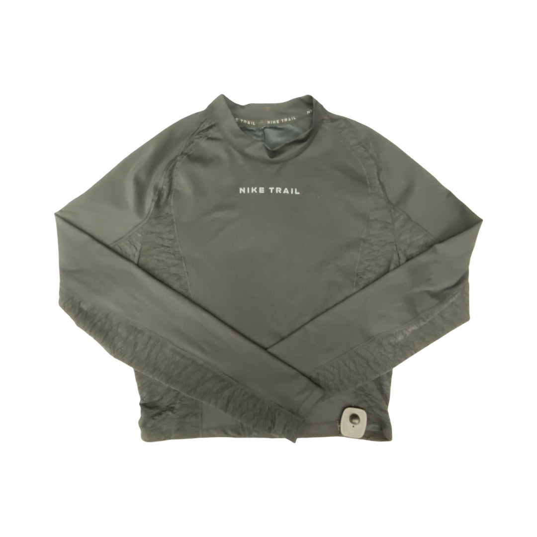 Athletic Top Ls Crewneck By Nike In Black, Size:L