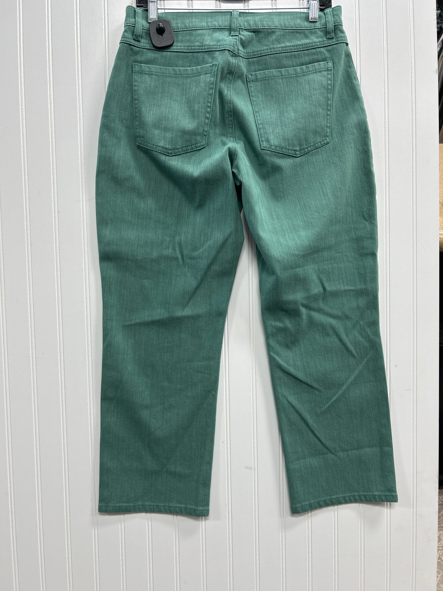 Jeans Straight By Cabi In Green Denim, Size:8