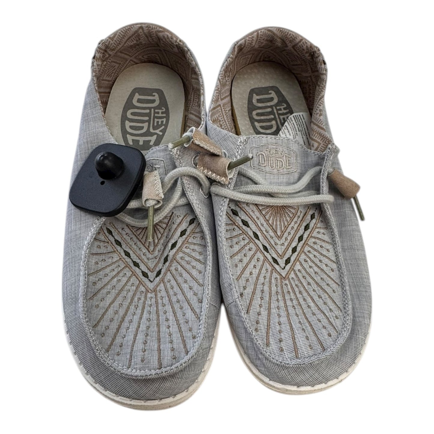 Shoes Flats By Hey Dude In Grey, Size:6