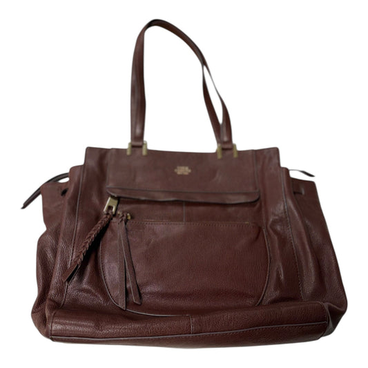 Handbag Leather By Vince Camuto In brown , Size:Large
