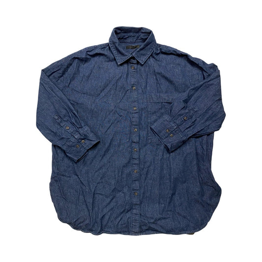 Top Ls By Banana Republic In Blue Denim, Size:Xl