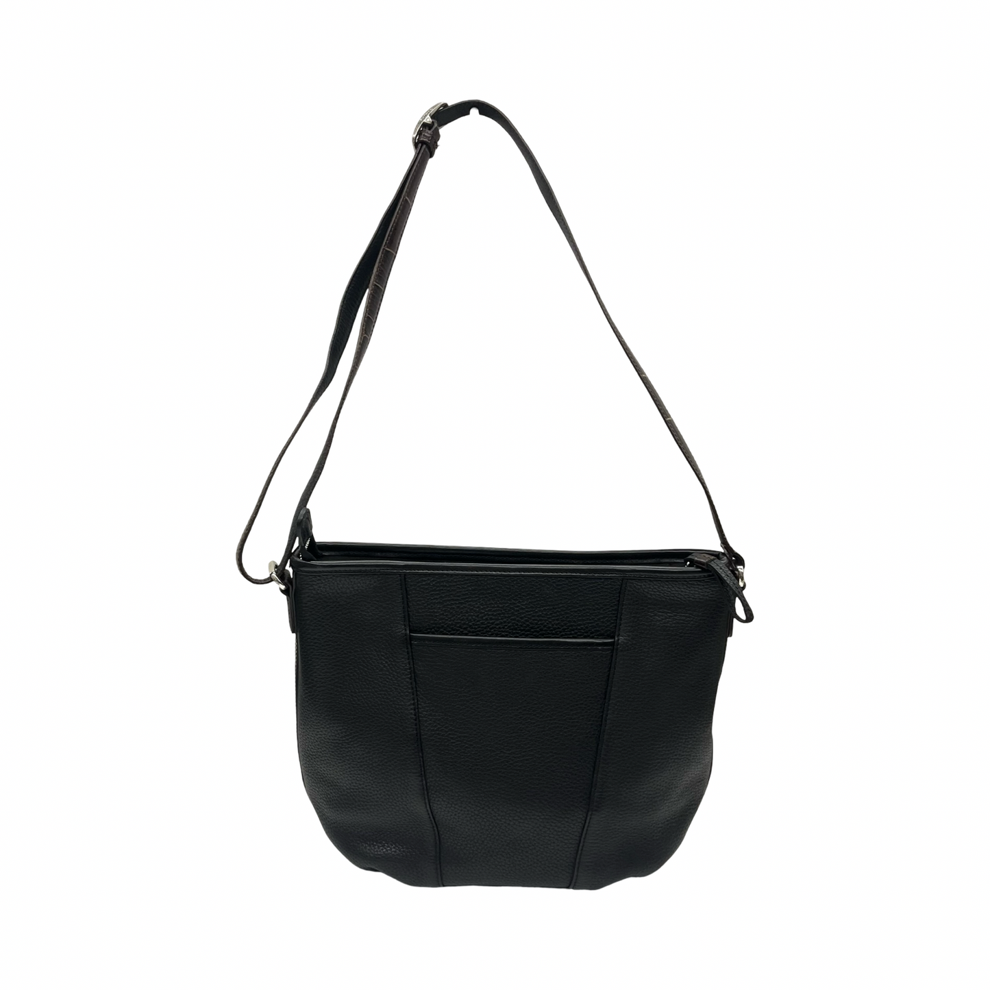 Handbag Leather By Brighton In Black & Brown, Size:Medium