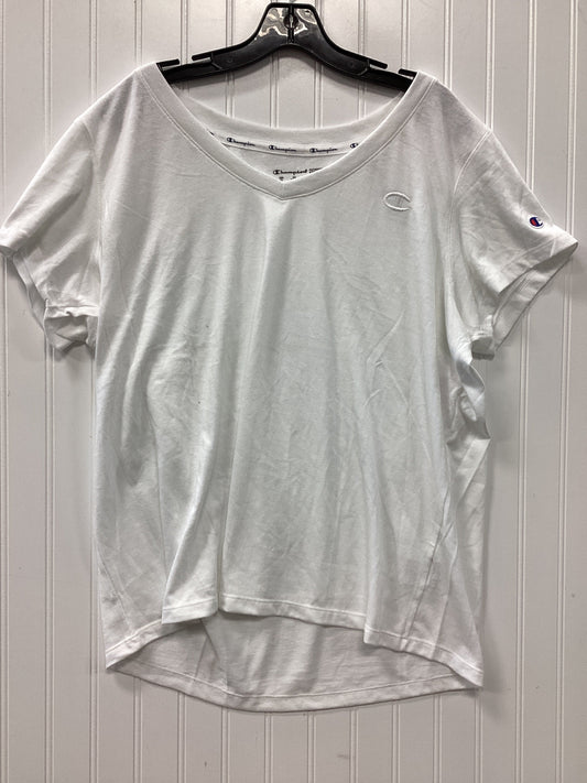 Athletic Top Ss By Champion In White, Size:1X