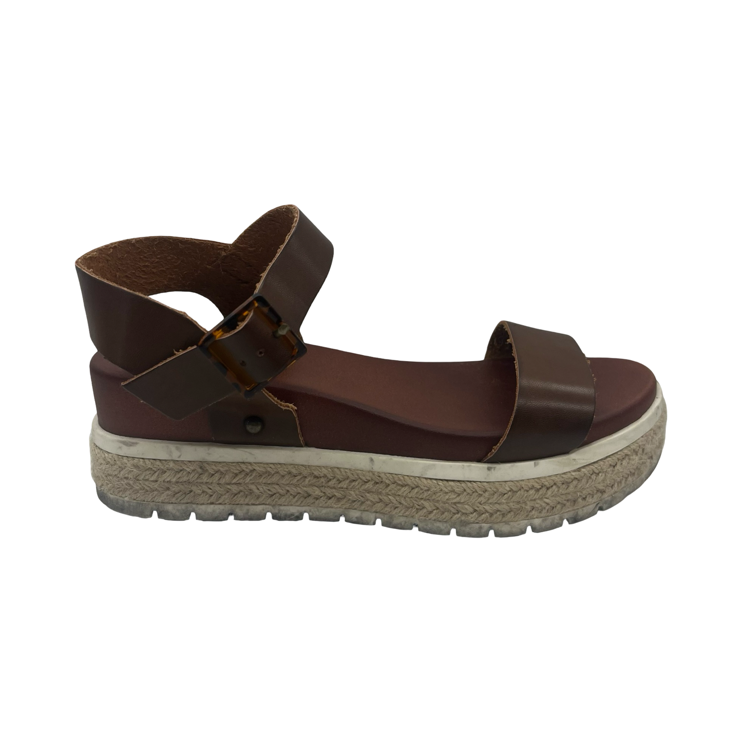 Sandals Flats By Mia In Brown, Size:7.5