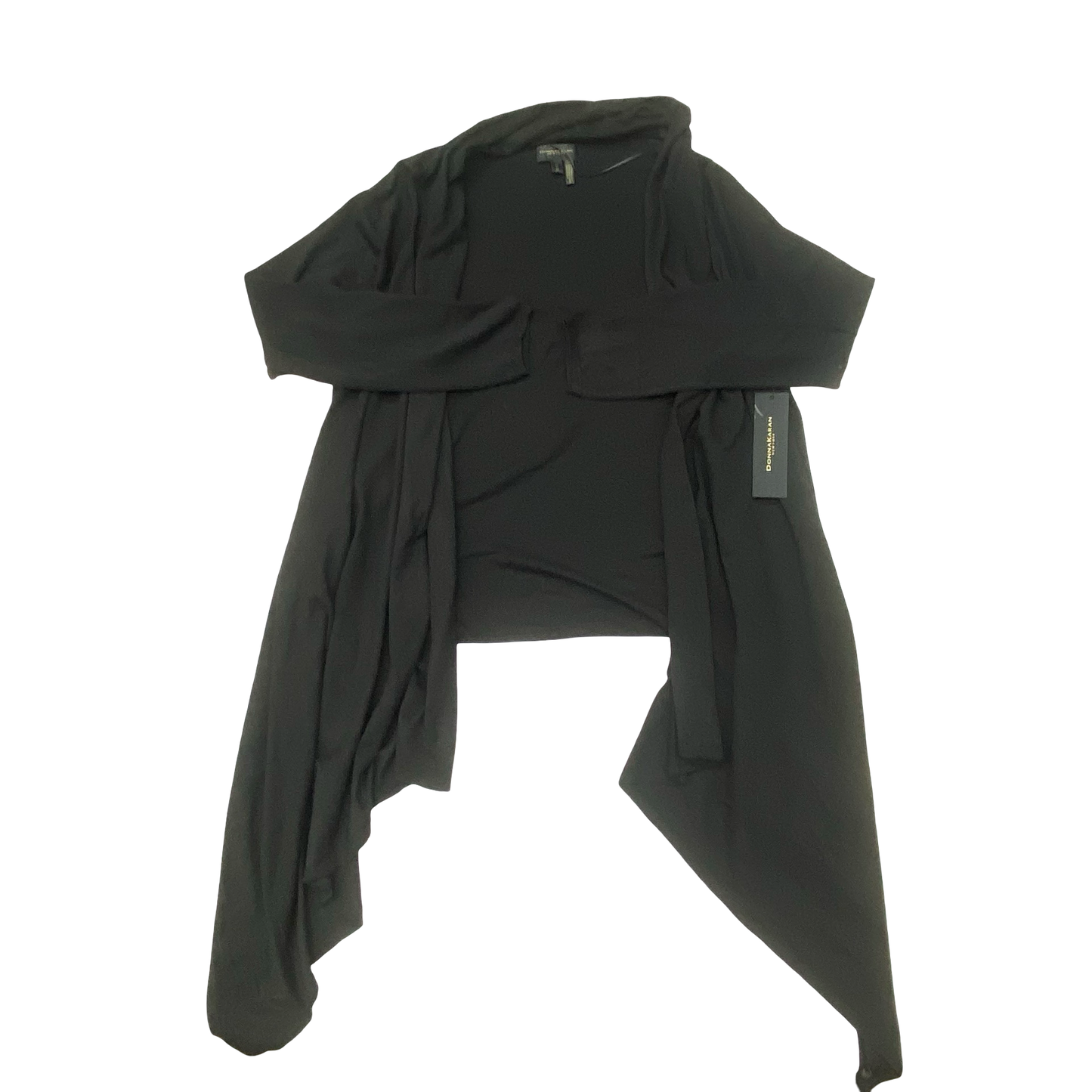 Sweater Cardigan By Donna Karan In Black, Size:M