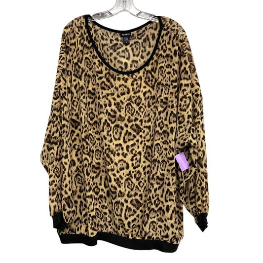 Top 3/4 Sleeve By Torrid In Animal Print, Size:4X