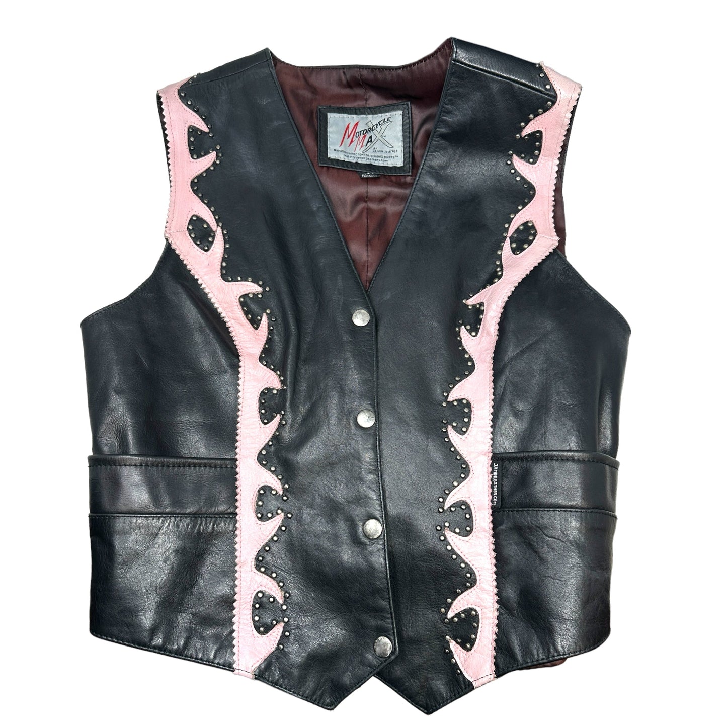 Motorcycle Max Leather Studded Vest By Jamin Leather Size: M