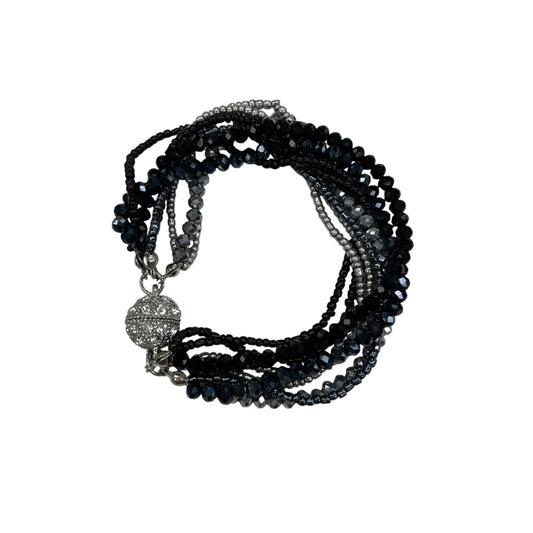 Bracelet Beaded By Cmf In Black & Silver