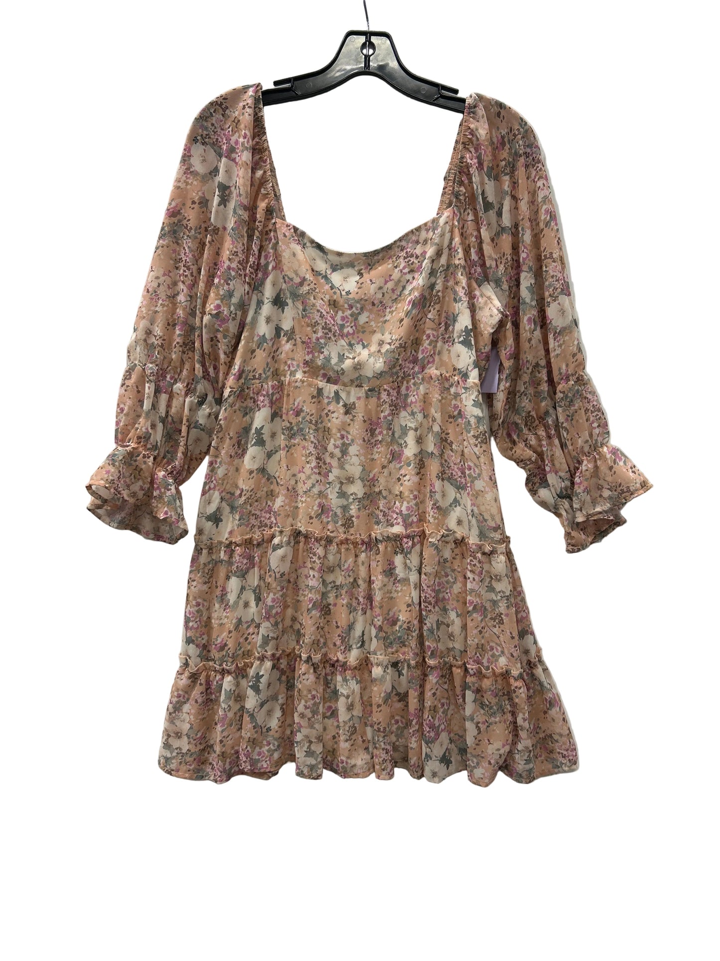Dress Casual Midi By Peach Love Cream California In Peach, Size:L