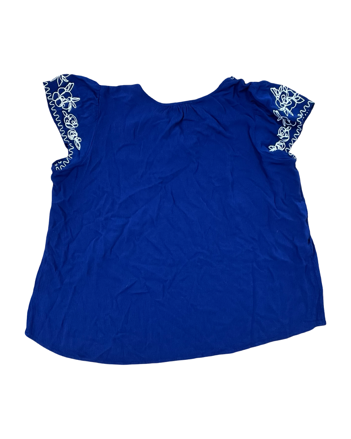 Top Sleeveless By Maurices In Blue & White, Size:2X