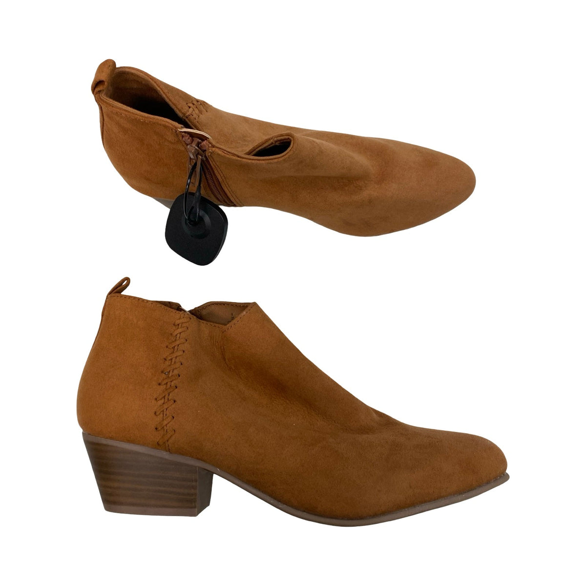 Boots Ankle Heels By Old Navy In Brown, Size:8
