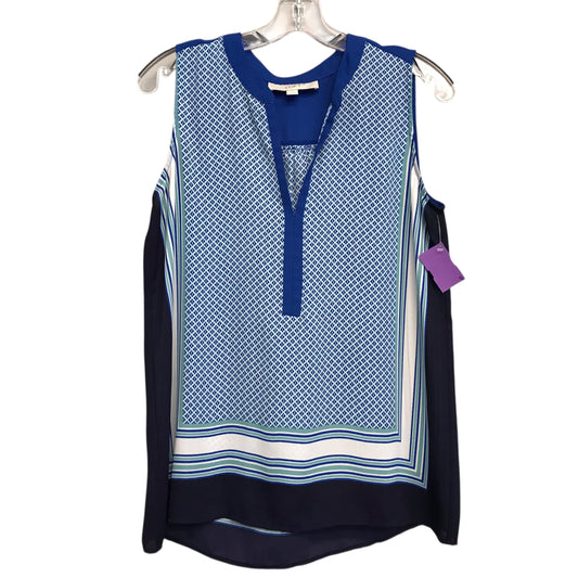 Top Sleeveless By Loft In Blue, Size:S