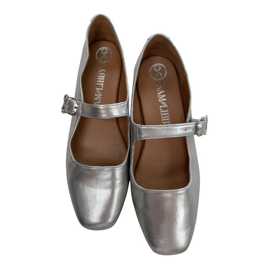 Shoes Flats By Sam And Libby In Silver, Size:10