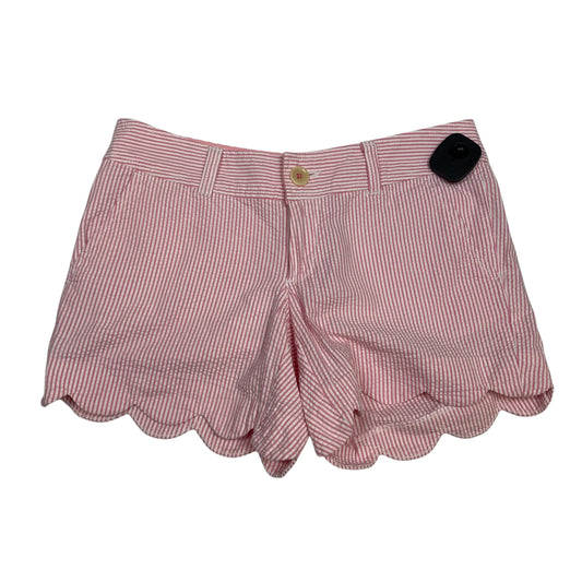 Shorts Designer By Lilly Pulitzer In Pink & White, Size:0