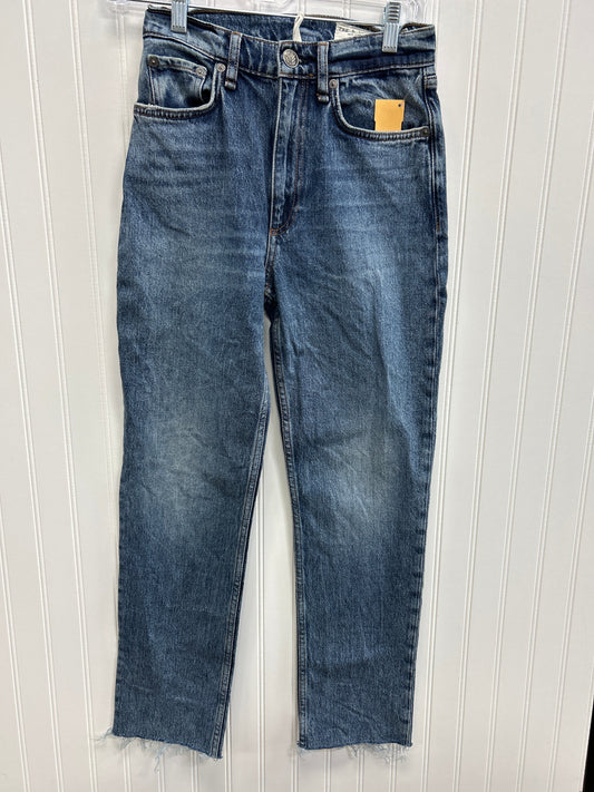 Jeans Straight By Rag And Bone In Blue Denim, Size:0
