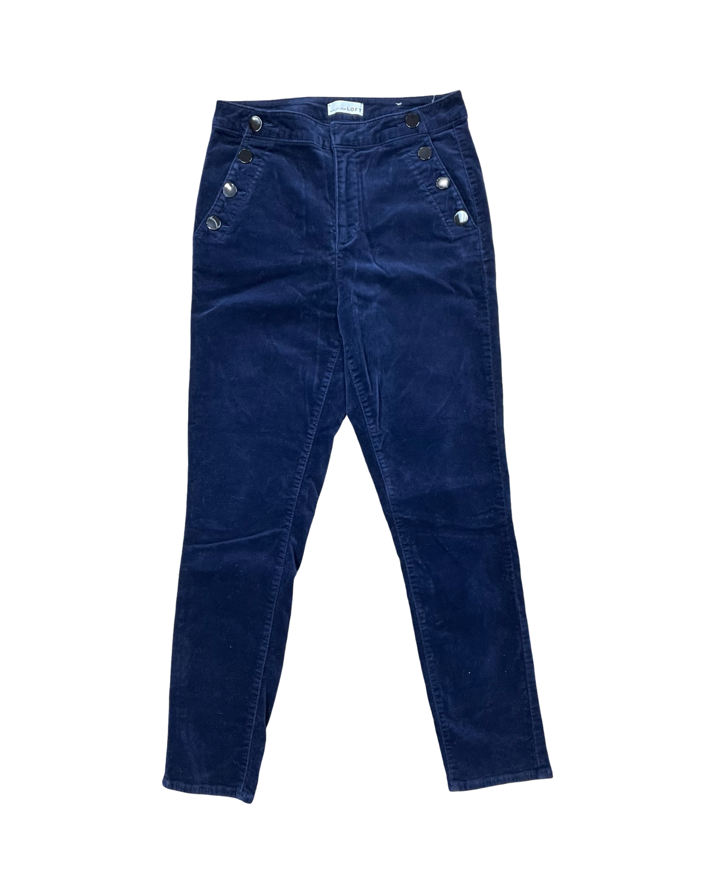 Pants Corduroy By Loft In Navy, Size:8