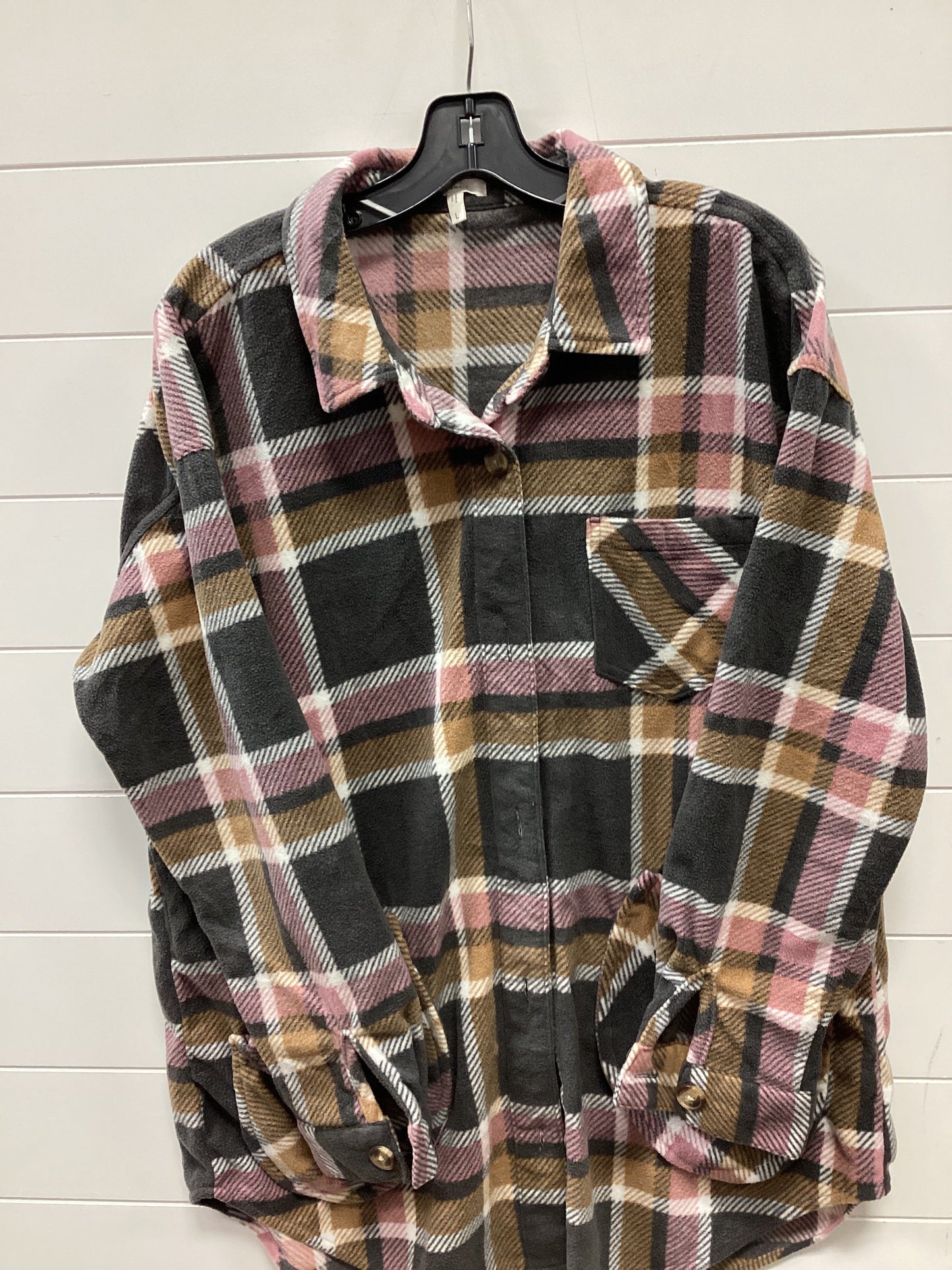 Jacket Fleece By Maurices In Pink, Size:L