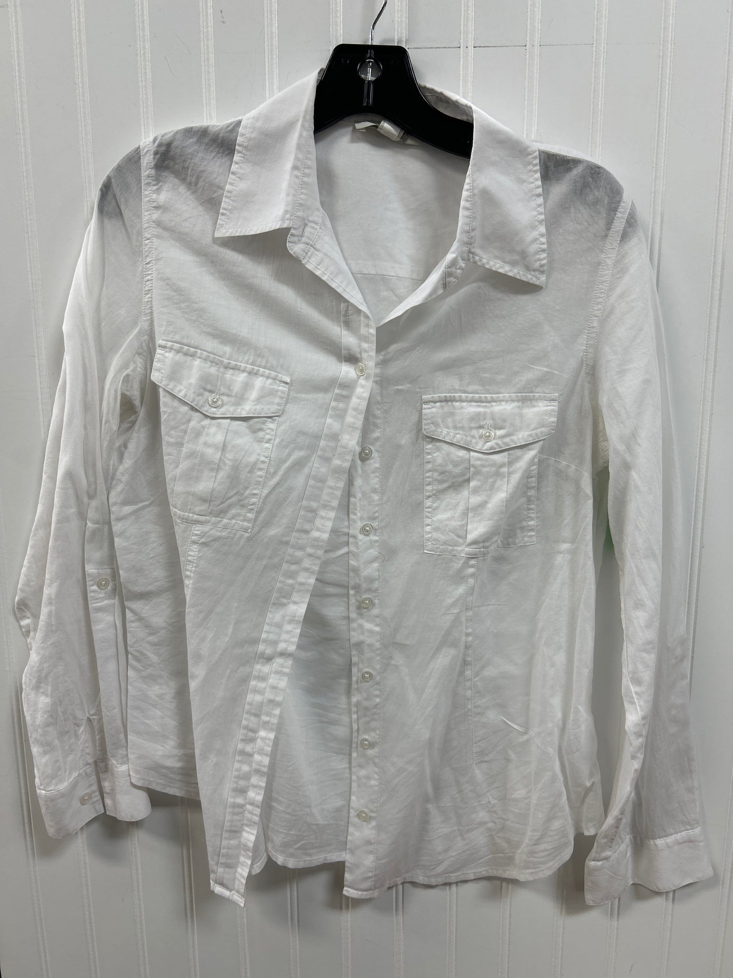 Blouse Ls By Coldwater Creek In White, Size:S