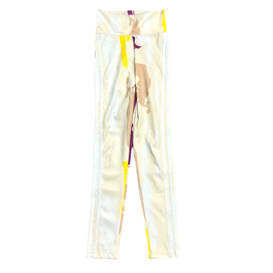 Athletic Leggings By Adidas In Tan & White, Size: Xs
