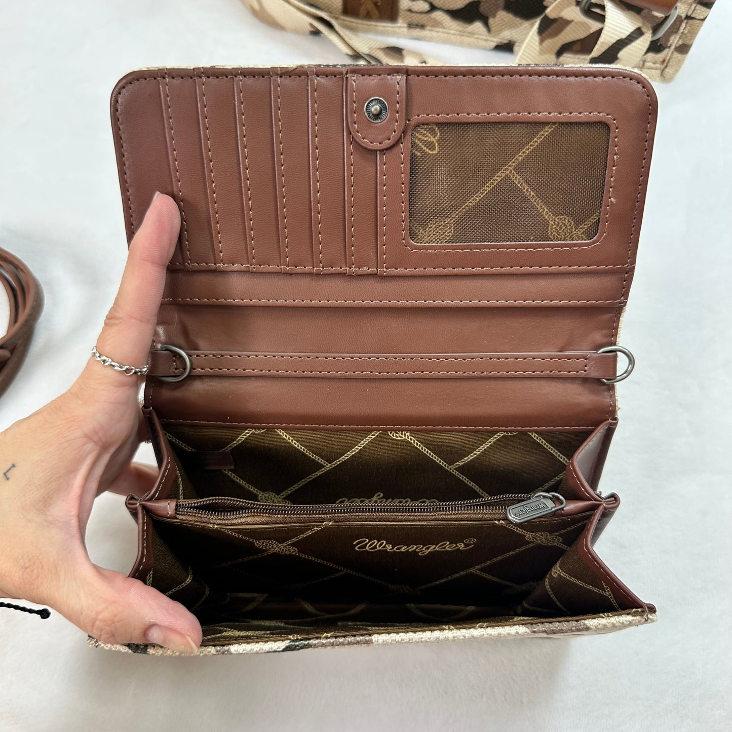 Handbag & crossbody set By Wrangler, Size: Medium