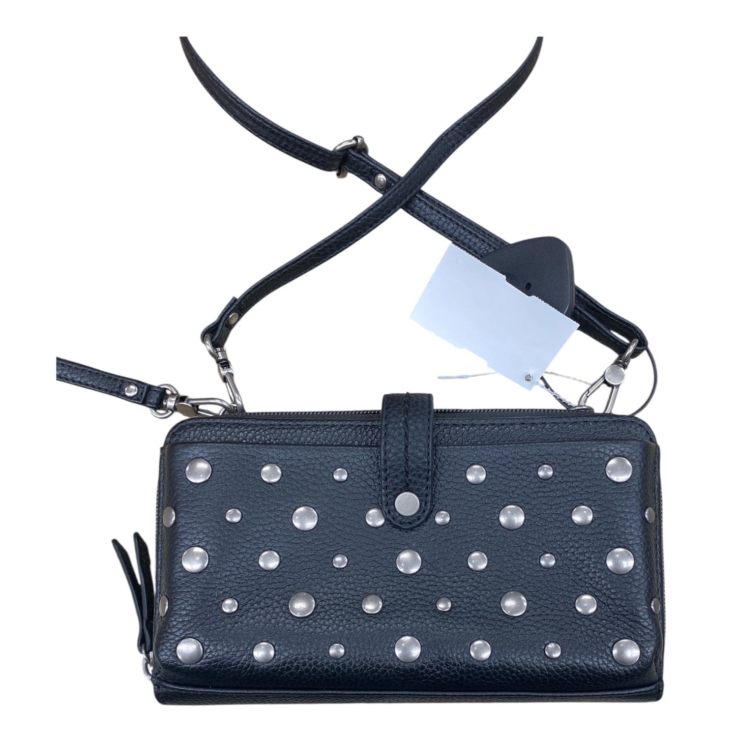 Handbag Leather By The Sak In Black & Silver, Size:Medium