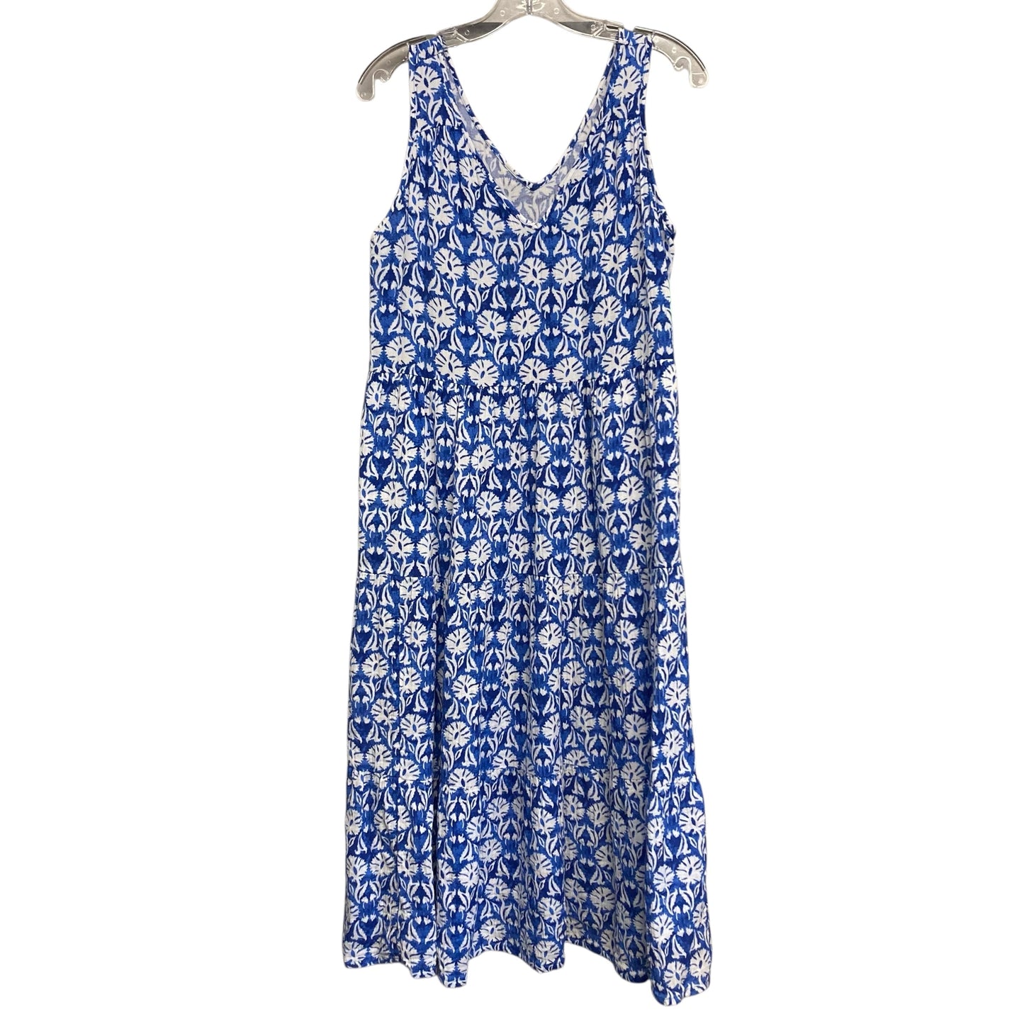Dress Casual Midi By Sonoma In Blue & White, Size:S