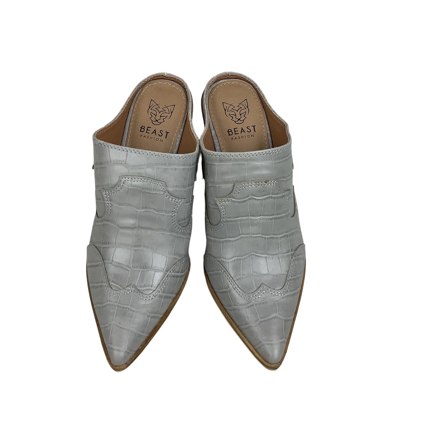 Shoes Heels Block By Clothes Mentor In Grey, Size: 6.5