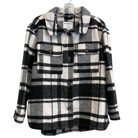 Jacket Shirt By Old Navy In Black & White, Size:1X