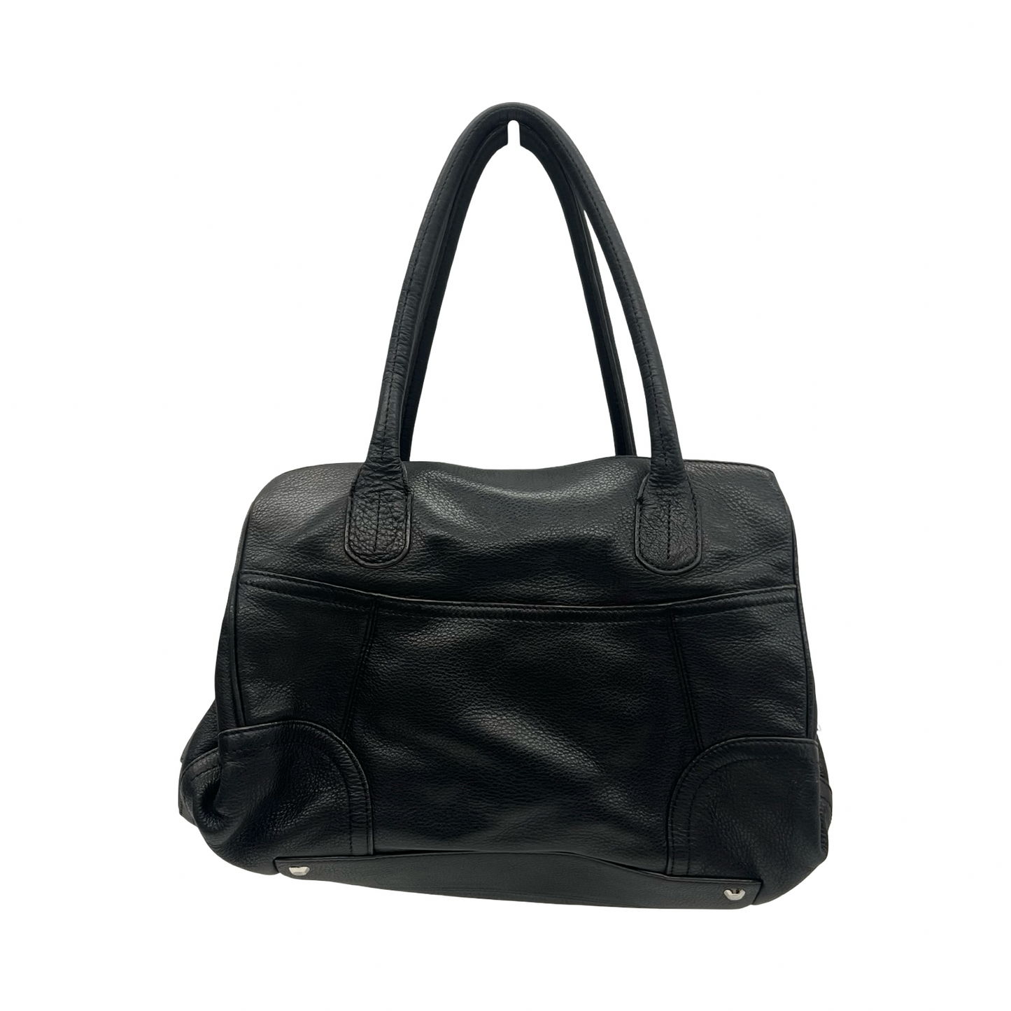 Handbag Leather By B. Makowsky In Black, Size:Medium