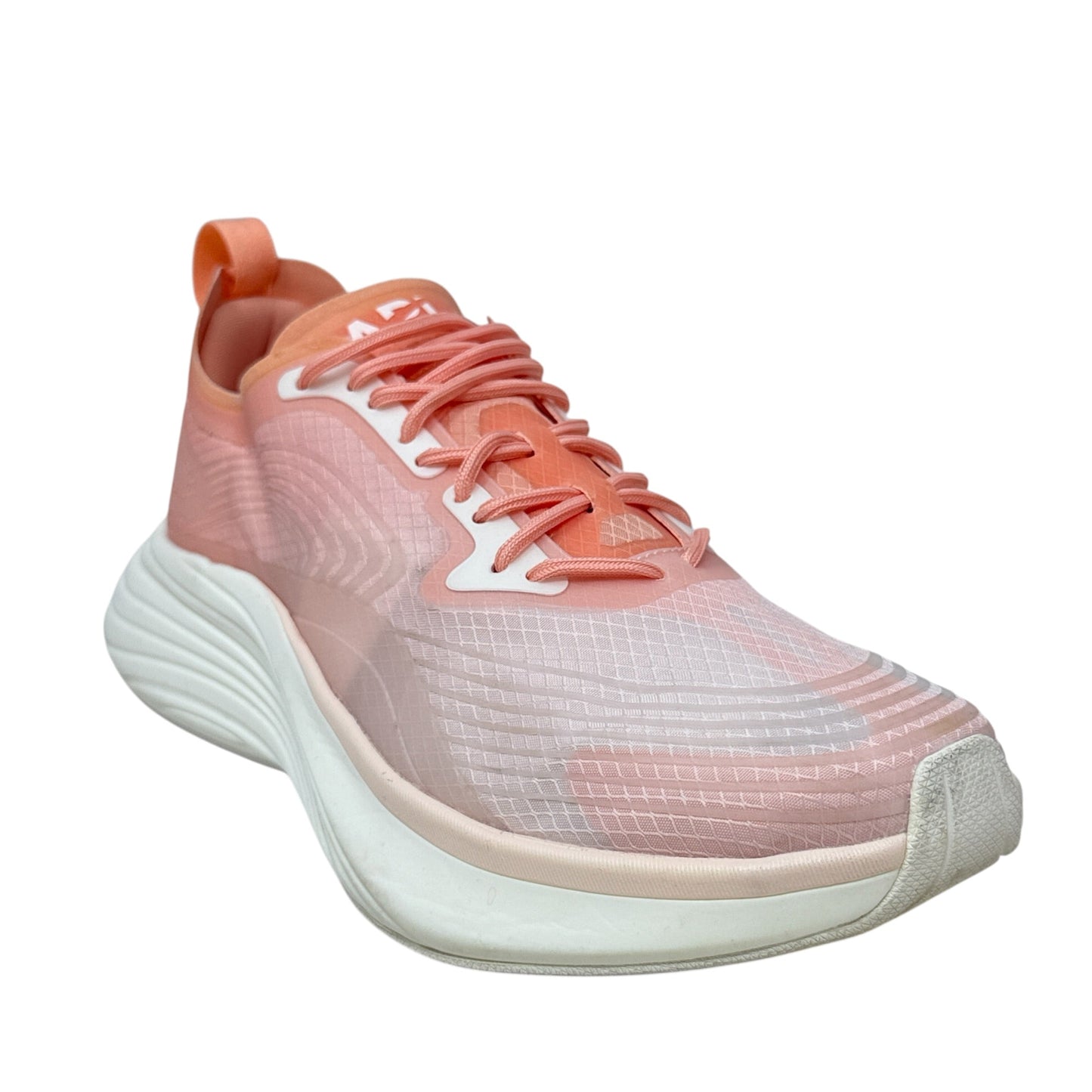 Streamline Running Shoes Designer By APL In Orange & White, Size: 7