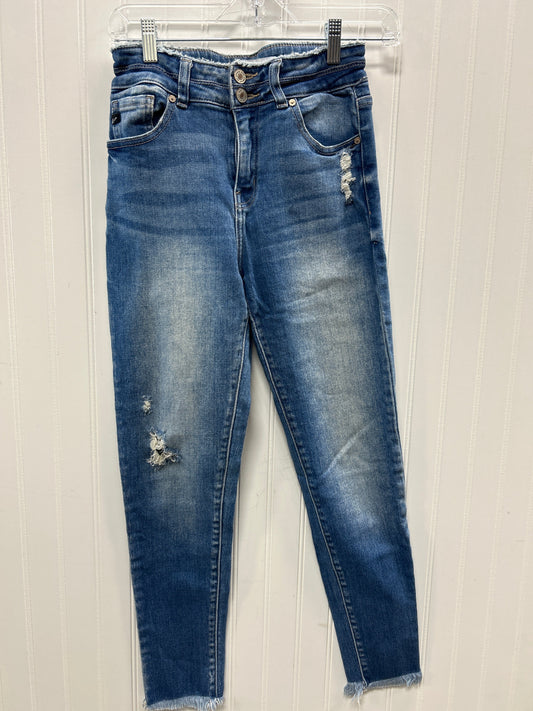 Jeans Skinny By Kancan In Blue Denim, Size:4