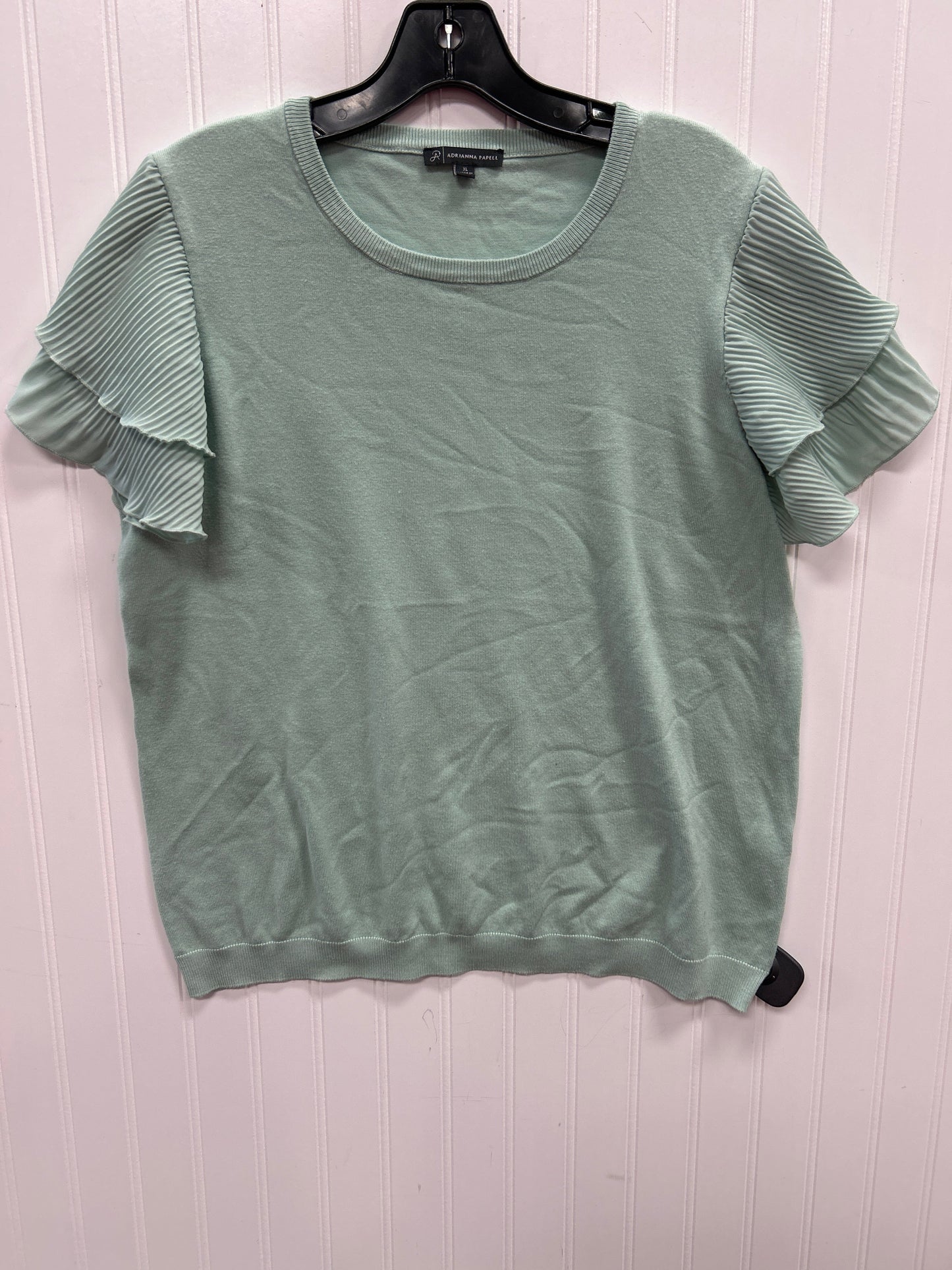 Top Ss By Adrianna Papell In Teal, Size:Xl