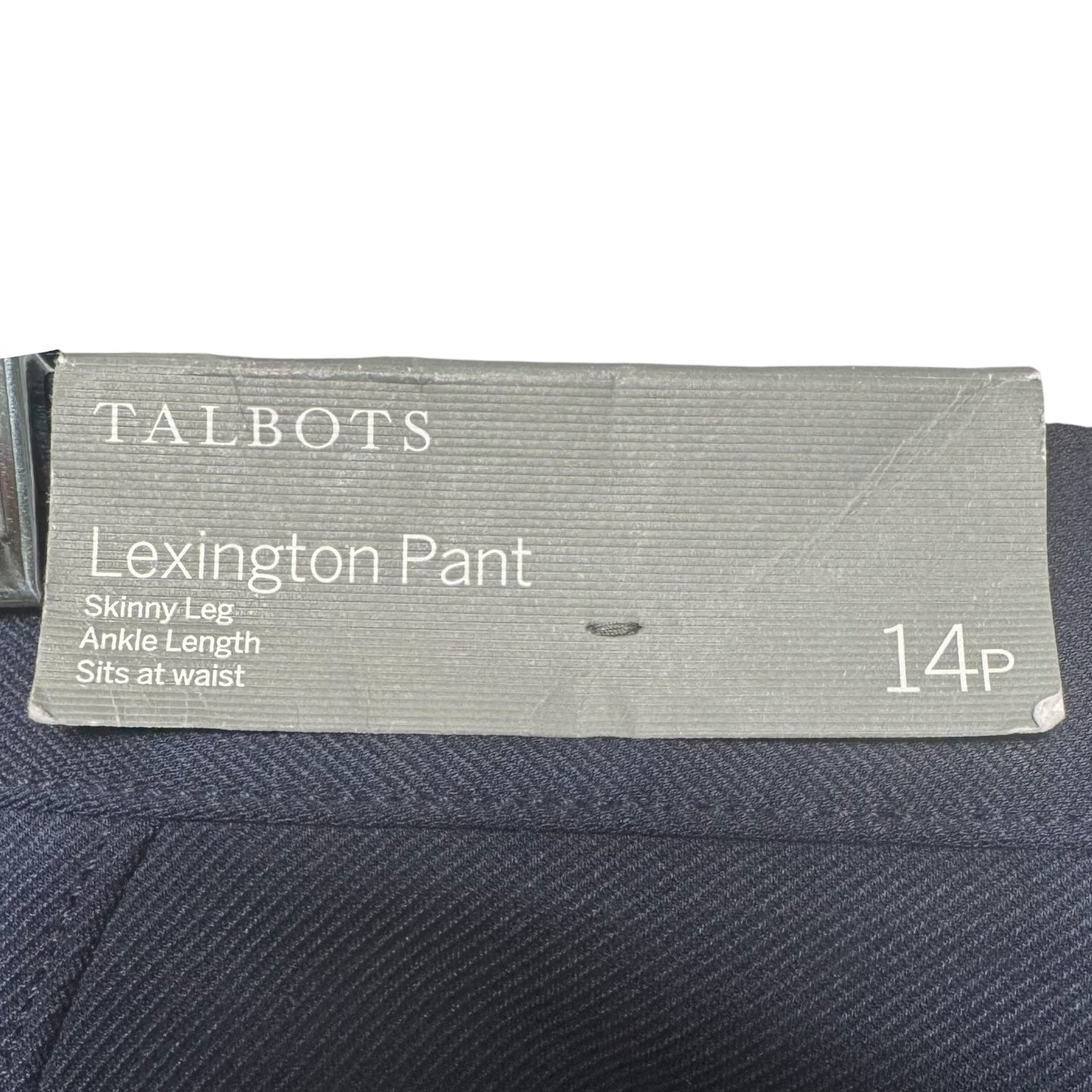 Lexington Pant (skinny leg, ankle length, sits at waist) By Talbots In Navy, Size: 14p