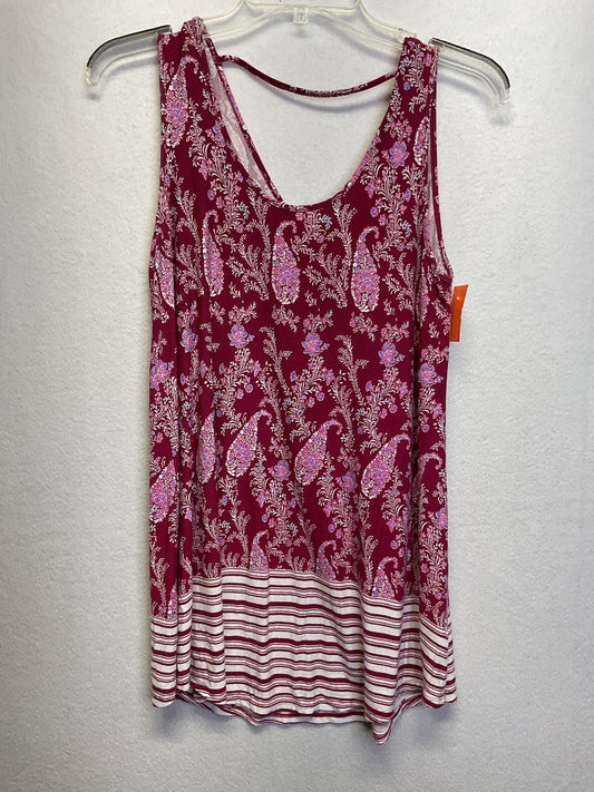 Top Sleeveless By Olive And Oak In Purple & White, Size:M