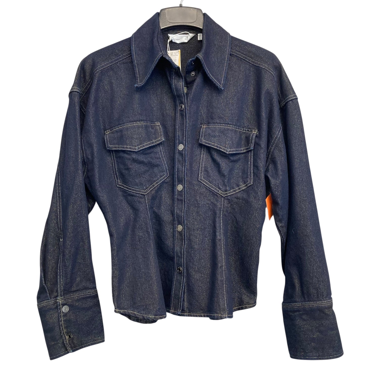 Jacket Denim By H&M In Blue Denim, Size:S