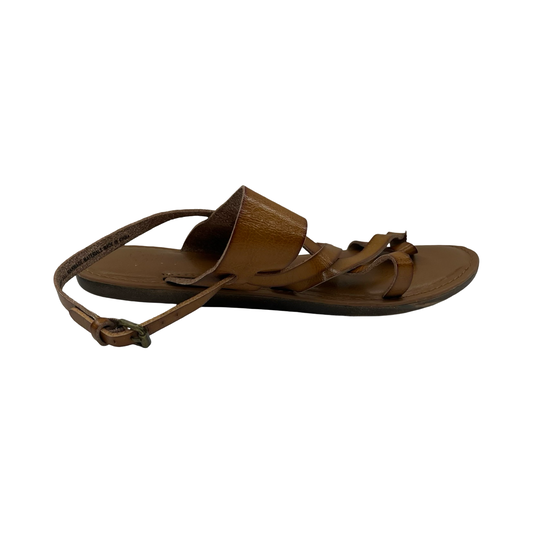 Sandals Flats By Crown Vintage In Brown, Size:7